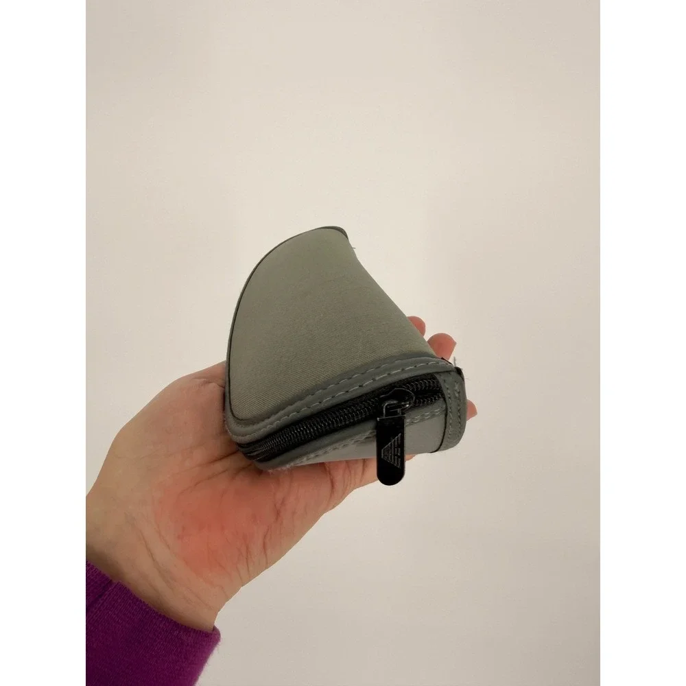 Emporio Armani Sunglasses Case OS Grey Zip Hardshell‎ Logo Minimalist Gorpcore